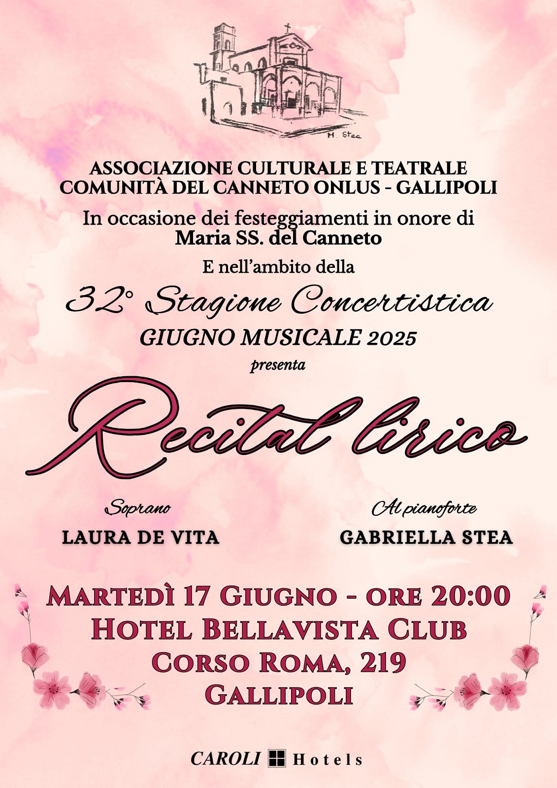 LOCANDINA CONCERTO LIRICO STEA-DE VITA HOTEL BELLAVISTA GALLIPOLI