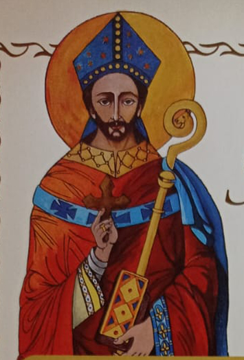 L'icona di San Cataldo realizzata da Giorgio Quarta in memoria di sua moglie la catechista Gabriella Mazzotta